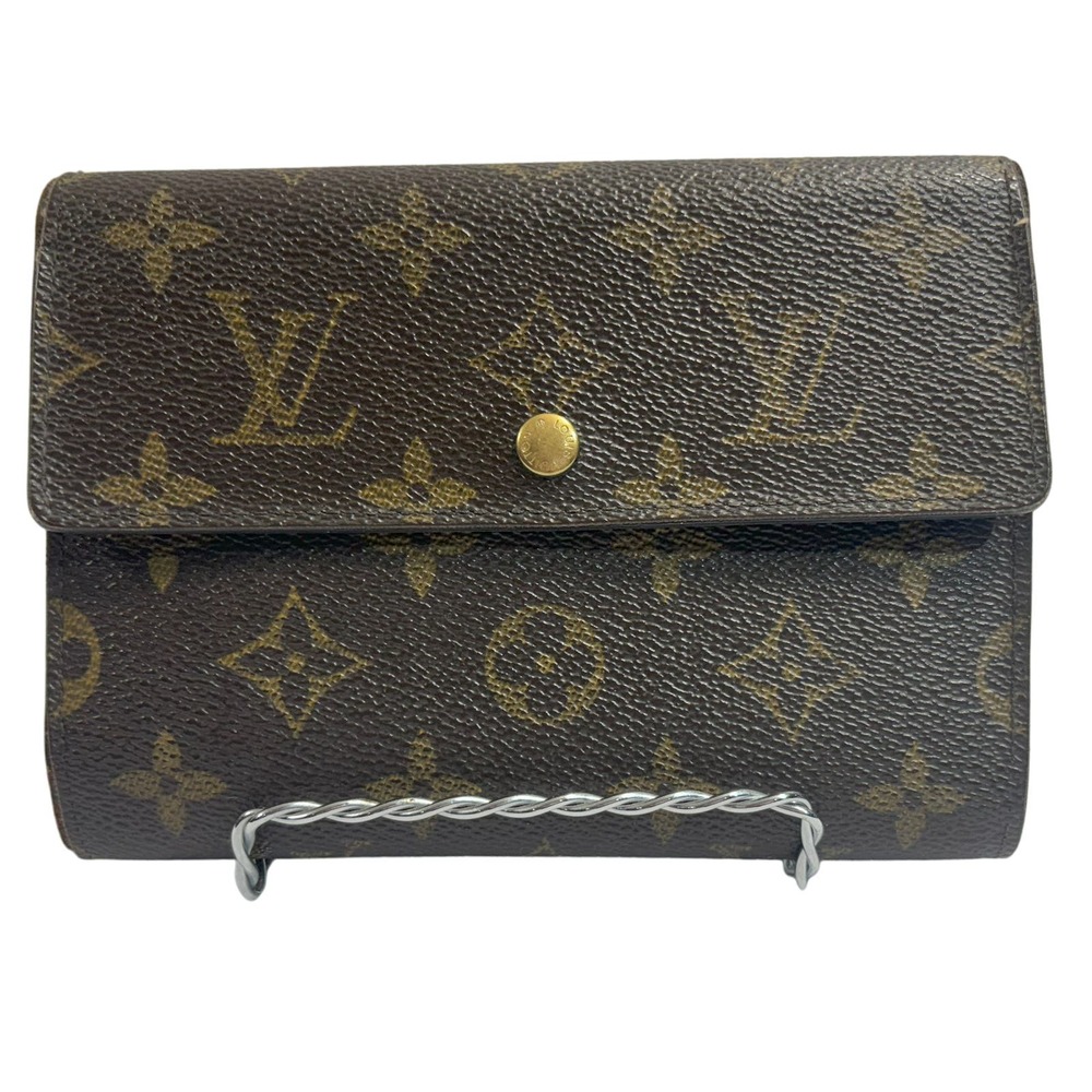 Louis Vuitton Monogram Canvas Snap Wallet in Brown and Gold